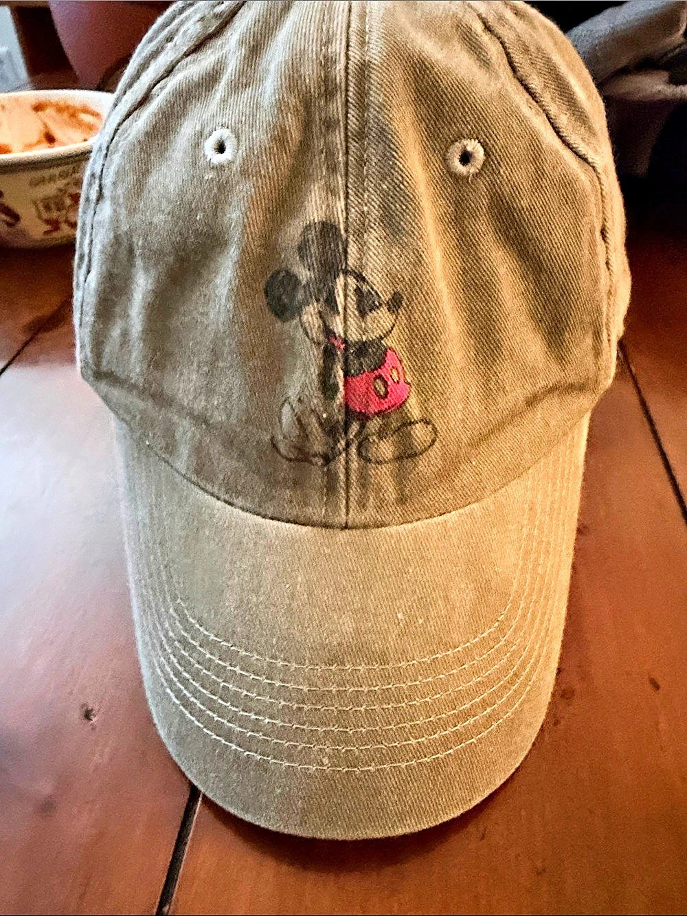 Disney Mickey Mouse Embroidered Cap Gray